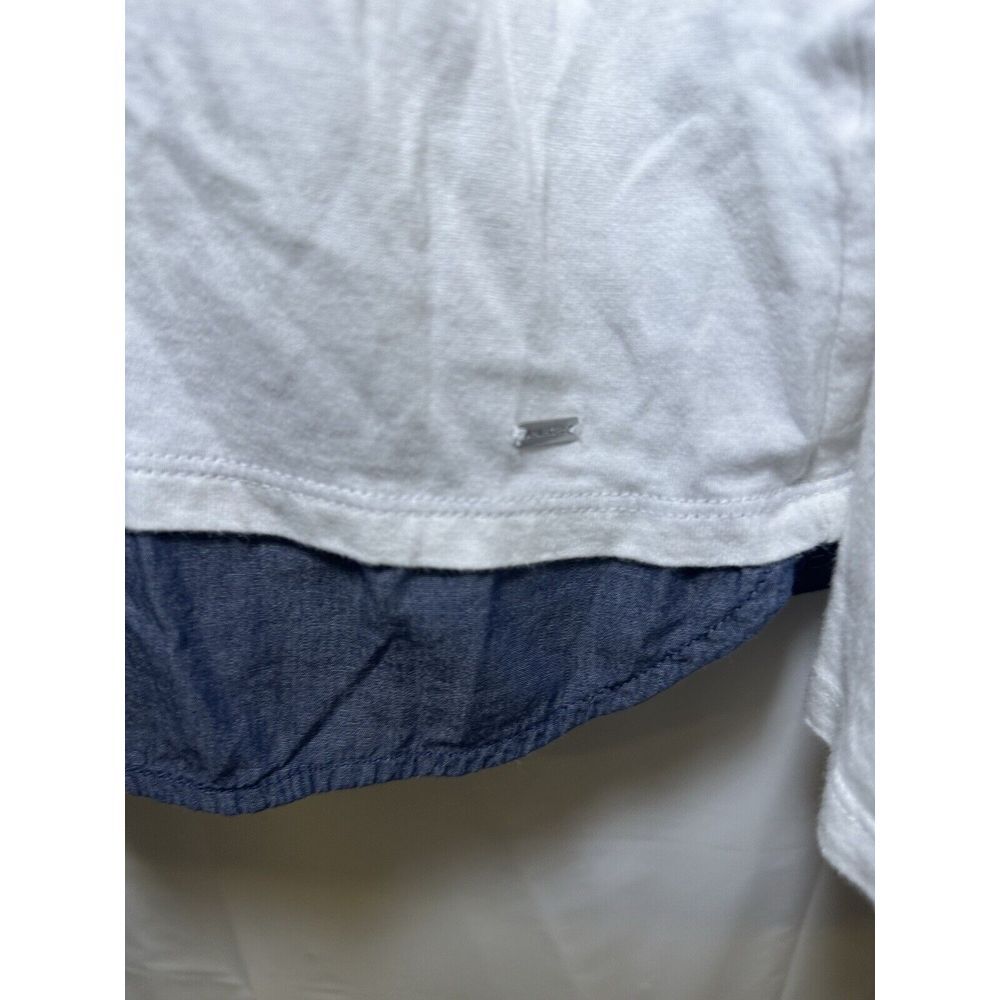 Tommy Hilfiger White Striped XXL Shirt with Inside Shirt Detail Preppy - Picture 3 of 5